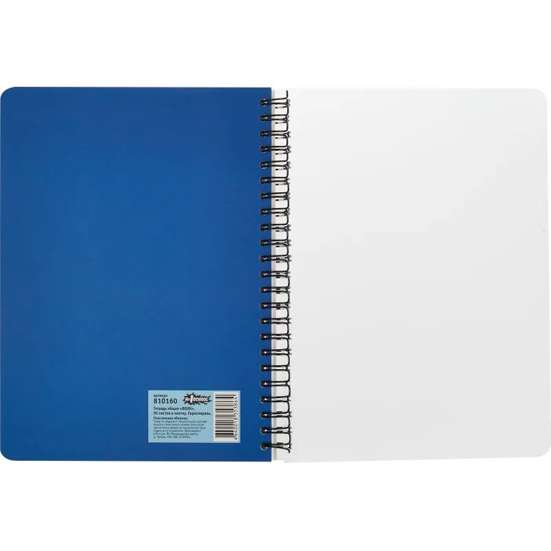 Тетрадь общая №1 School Волк 96л., пластиковая обл., запечат.лист, пружина