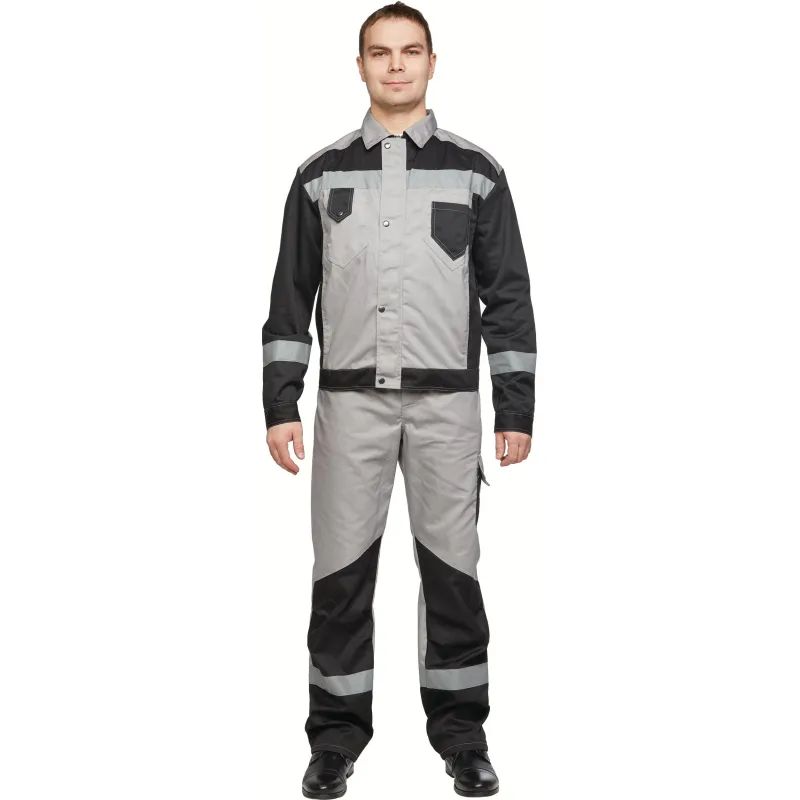 Костюм летний муж л21-КБР сер/чер (р.52-54) 170-176 (серия Л)