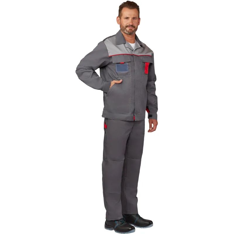 Костюм рабочий летний муж л10-КПК т-сер/св-сер(р.56-58)170-176 (серия Л)