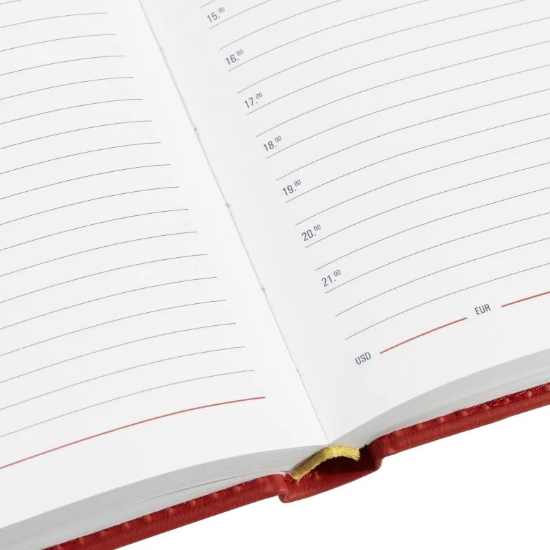 Ежедневник недатированный красный,А5,143х210мм,176л,ATTACHE Сиам