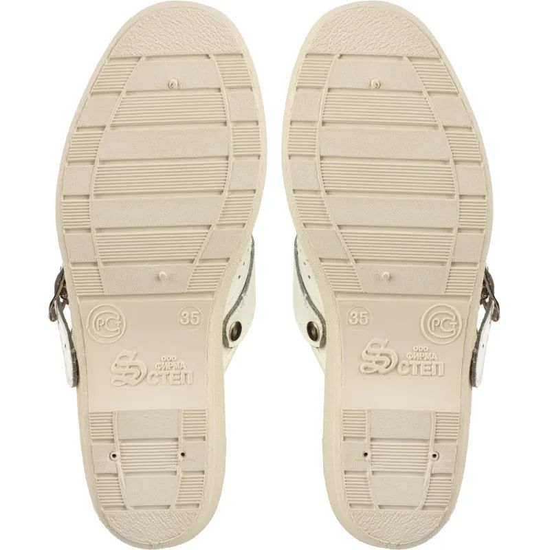 Сабо жен.нат.кожа цв.белый(р.35) (4-12-7)