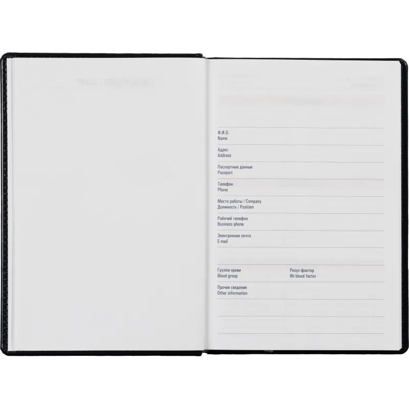 Ежедневник недатированный синий,А5,142х210мм,176л,АTTACHE Каньон