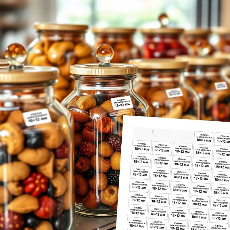 Этикетки самоклеящиеся 18х12 мм/230шт. на листе А4 (25л