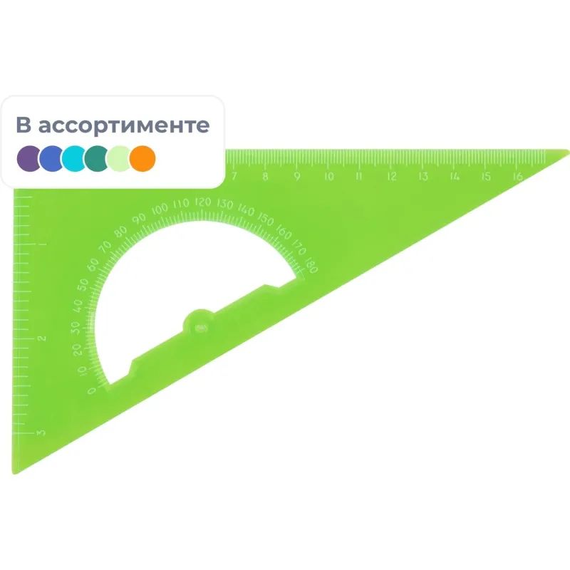 Треугольник с трансп 16 см угол 30 гр  NEON Cristal ассорт ТК01