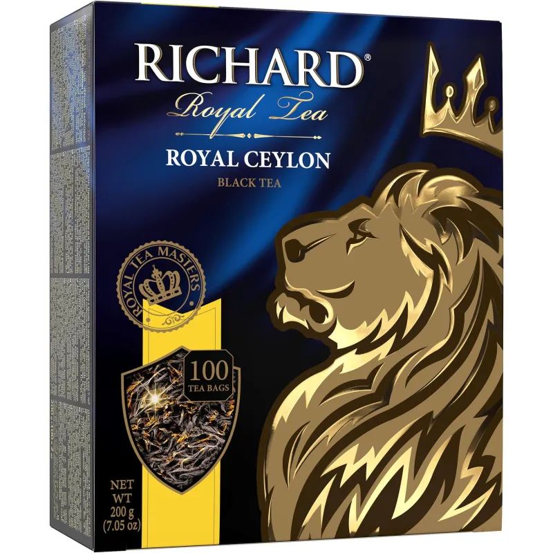 Чай Richard Royal Ceylon черный в пакетиках 2гx100шт 61066, 13936