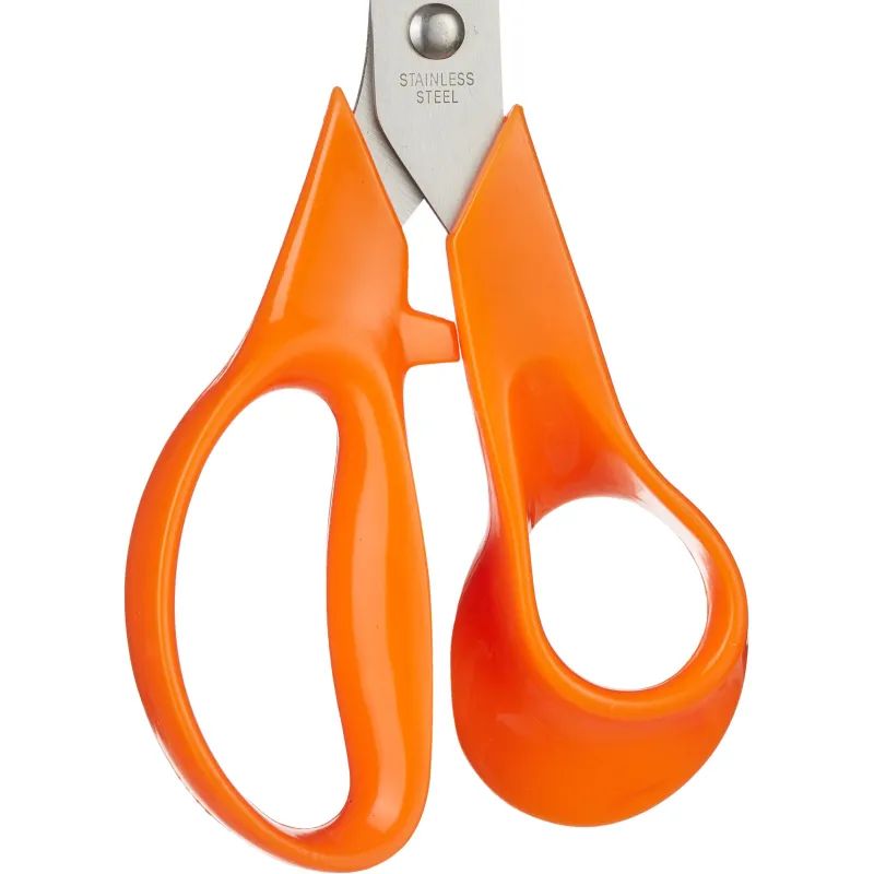Ножницы 203 мм с пластиковыми оранжевыми эллиптическими ручками