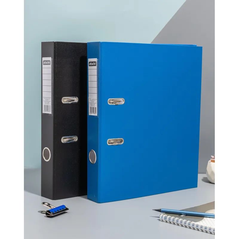 Папка-регистратор Attache Economy, 50мм, черный, ПБП1,карм.кор