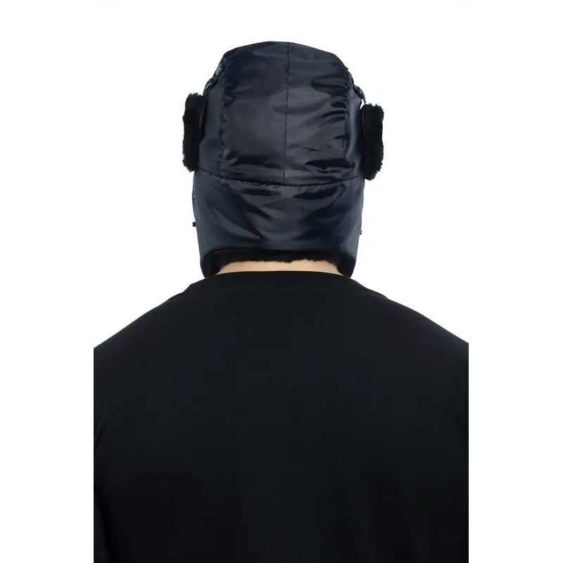 Шапка-ушанка (тк.Оксфорд)т.син (р.57)