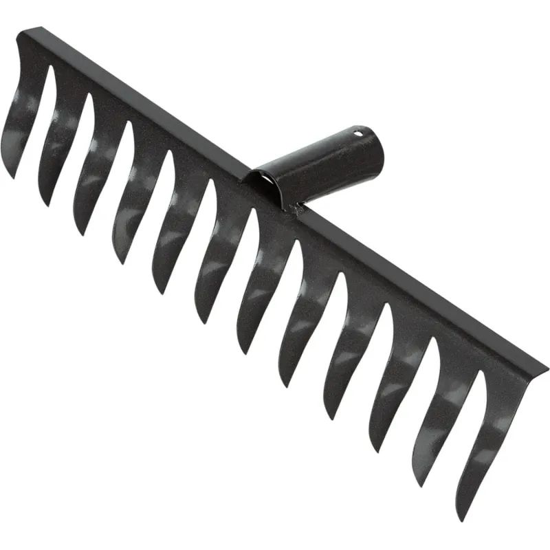 Грабли прямые с витыми зубьями 12 шт металл 34 см без черенка