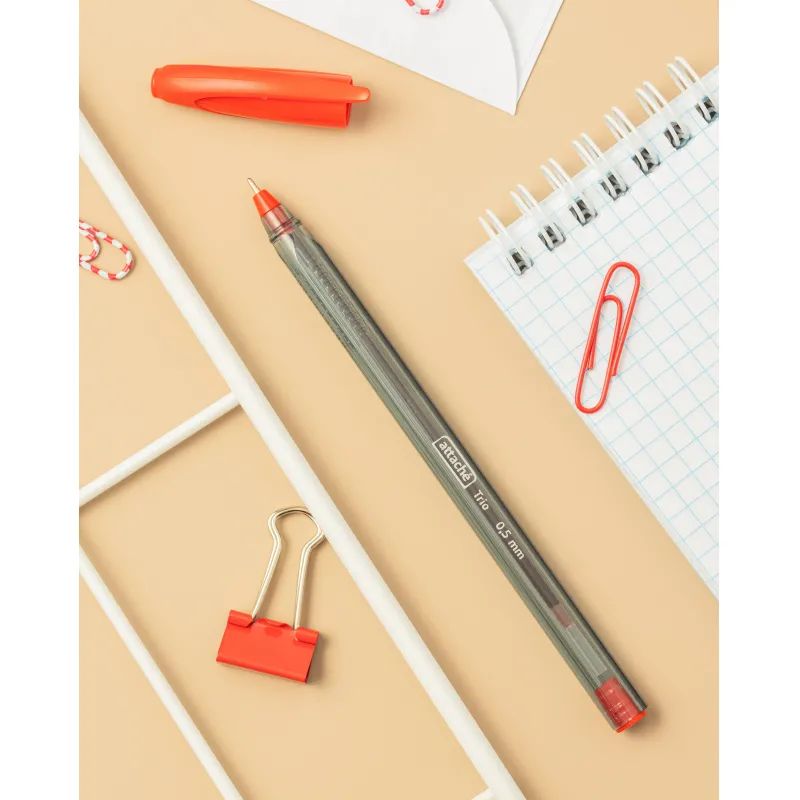 Ручка шариковая неавтомат. Attache Glide Trio 0,5мм, крас. Масл