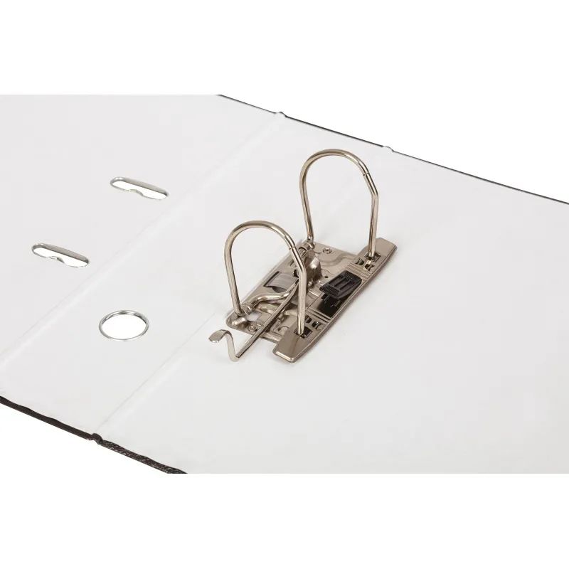 Папка-регистратор мрамор ,80 мм Элементари, б/мет уголков,бум./бум.,черн