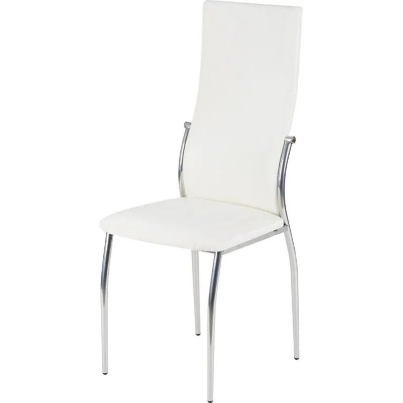 Стул для столовых Ct_Пекин С2.00.45 хром зеркало, к/з 20544 св-сер (2 шт/уп