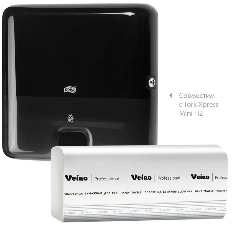 Полотенца бумажные д/держ.Veiro F2 Comf 2сл.200л/пач 21пач/кор Z-слож. KZ20