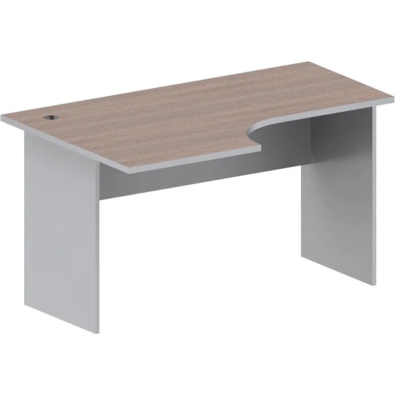 Стол Easy St левый (008,234) темный дуб/серый (560/030) Ш1400