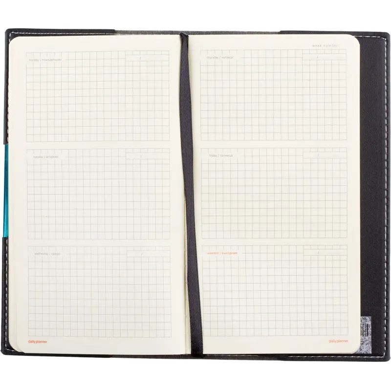 Еженедельник недатированный черный А6METROPOL 3-492/03