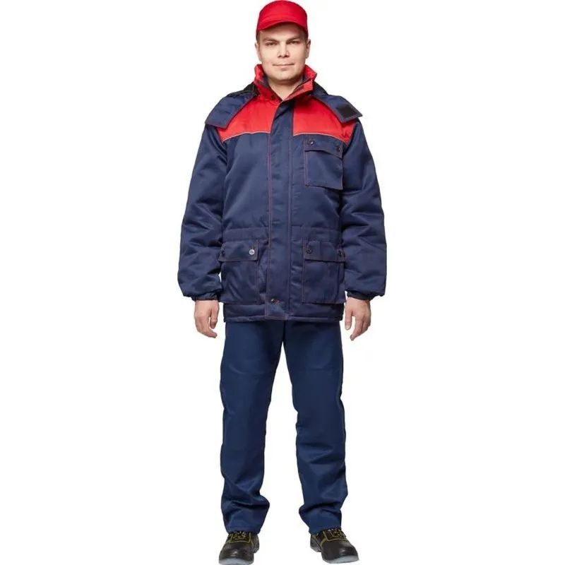 Куртка рабочая зимняя муж з08-КУ,цв. син/крас (р.52-54) 170-176