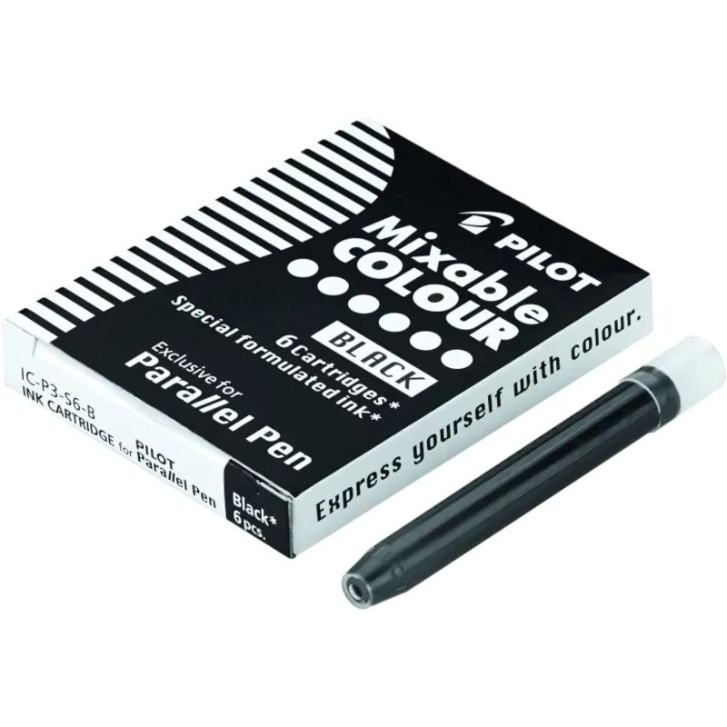 Чернила Чернильный картридж PILOT Parallel Pen черные 6 шт/уп IC-P3-S6 B