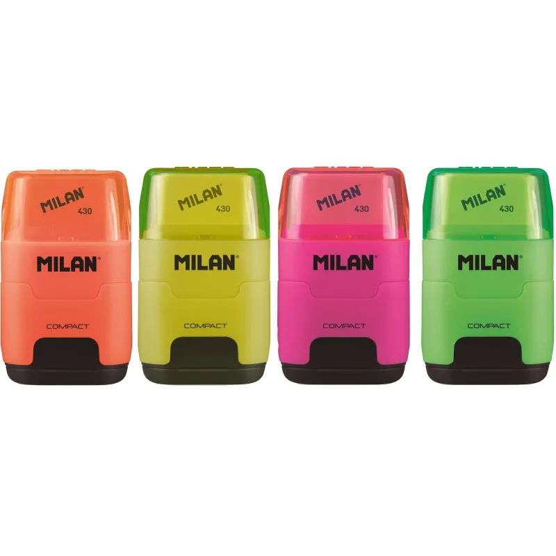 Ластик-точилка Milan Compact Fluo, цв в асс 4719116
