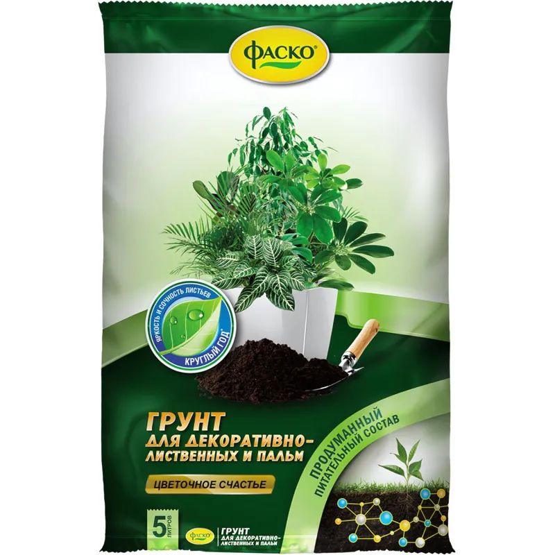Грунт для декоративно-лиственных Фаско Цветочное счастье 5л Тп0101ЦВС01