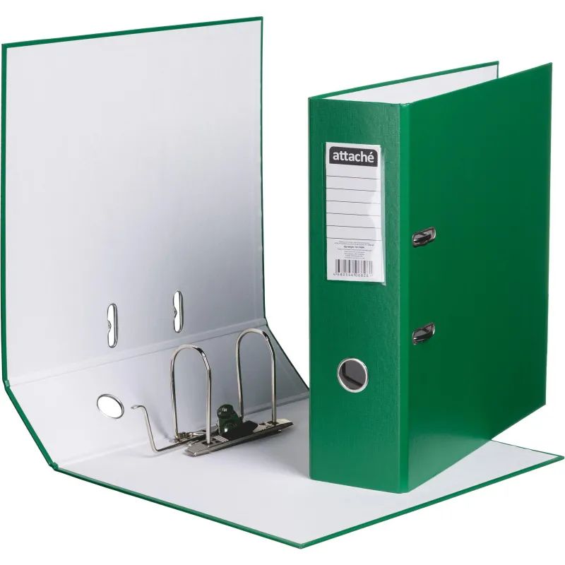 Папка-регистратор с арочн.мех.AttacheSelection Экономи 90мм,зел,ПБП1,карм.к
