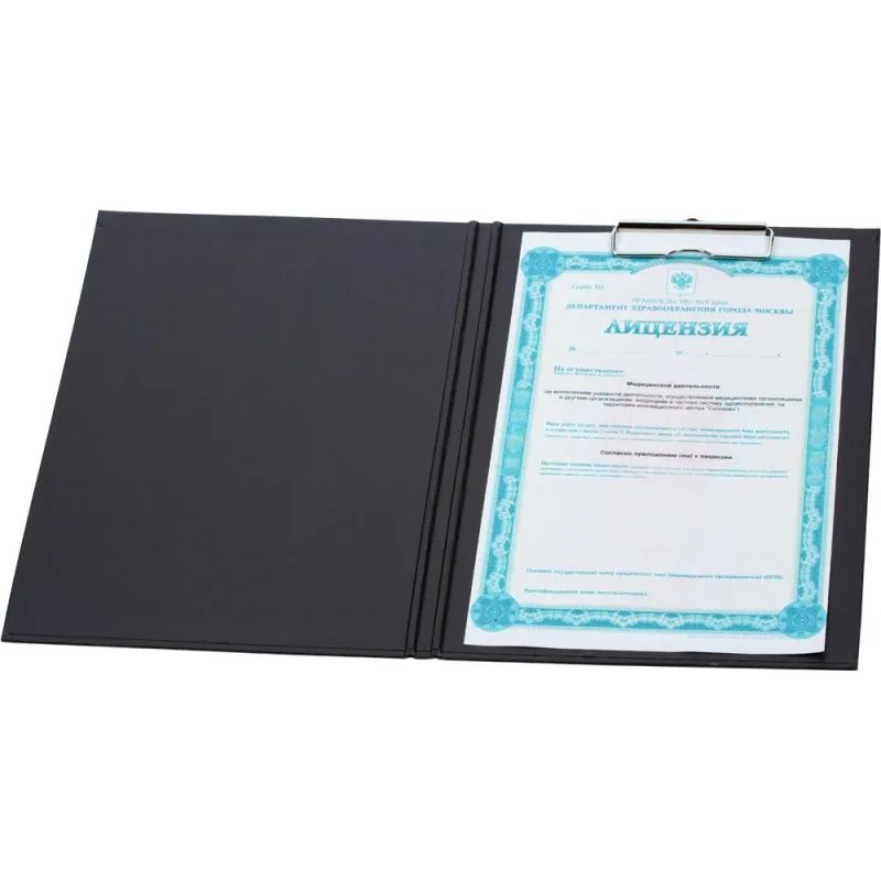 Папка-планшет д/бумаг Attache A4 черный с верхней створкой