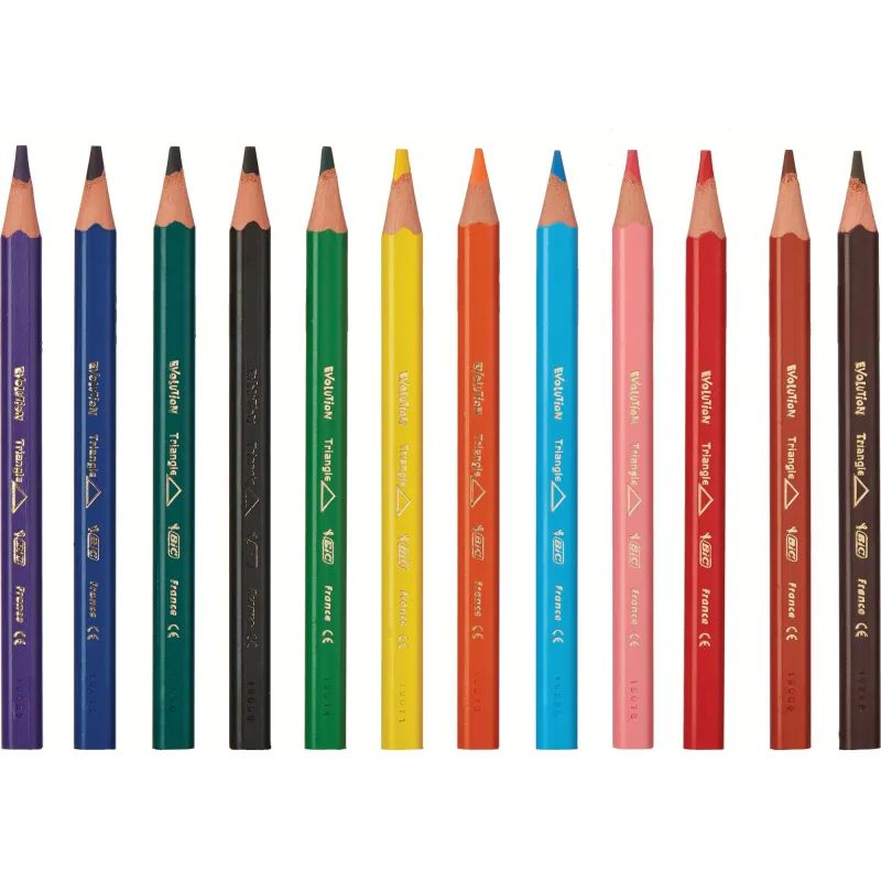 Карандаши цветные 12цв 3-гран BIC Evolution 829735