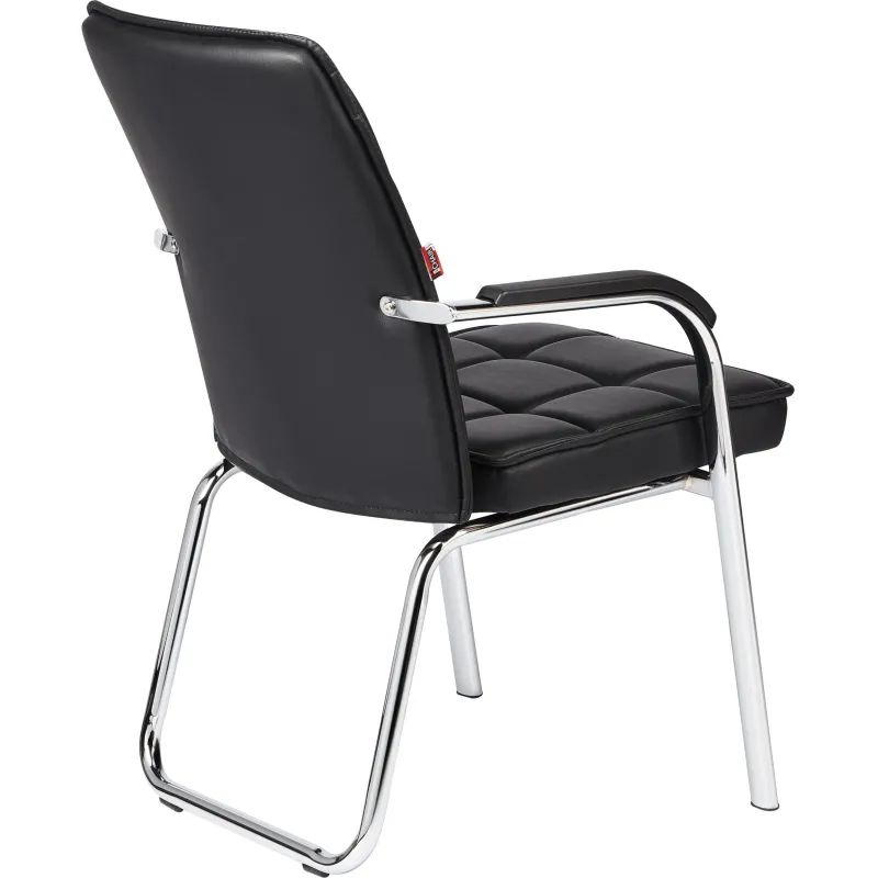 Конференц-кресло BN_TQ_Echair-810 VPU кожзам черный, хром