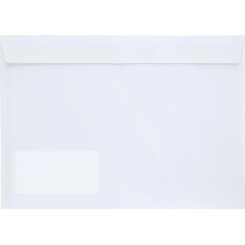 Конверт С4 BUSINESSPOST стрип прав.ниж окно (55x110)100г/м2 250шт/уп