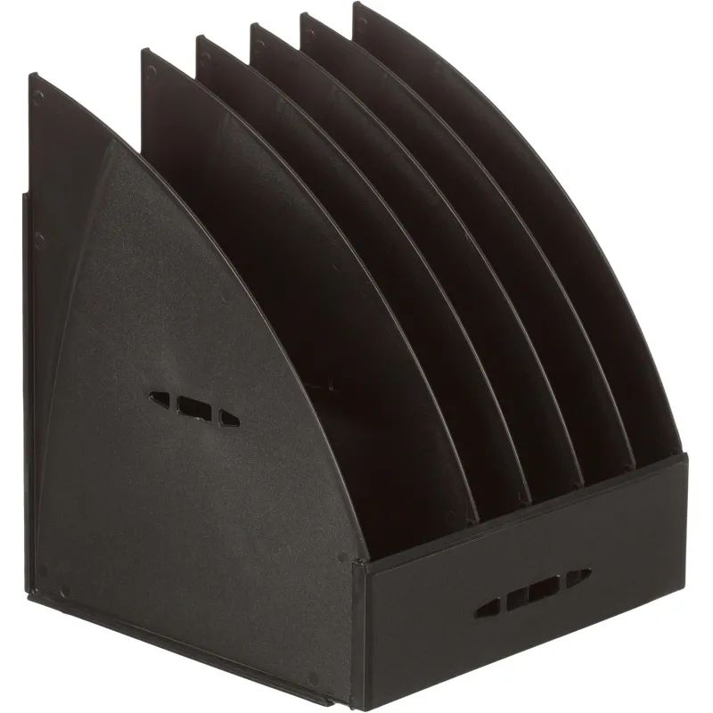 Лоток вертикальный для бумаг Attache сборный черный 5 отд.,240мм