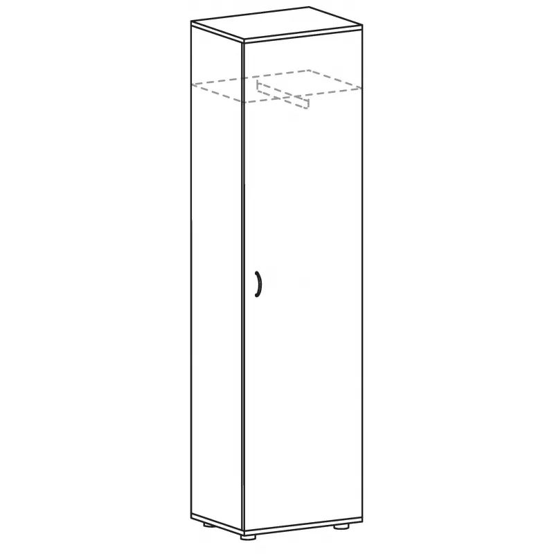 Шкаф САТУРН-Д для одежды (800,010) яблоня(1972)