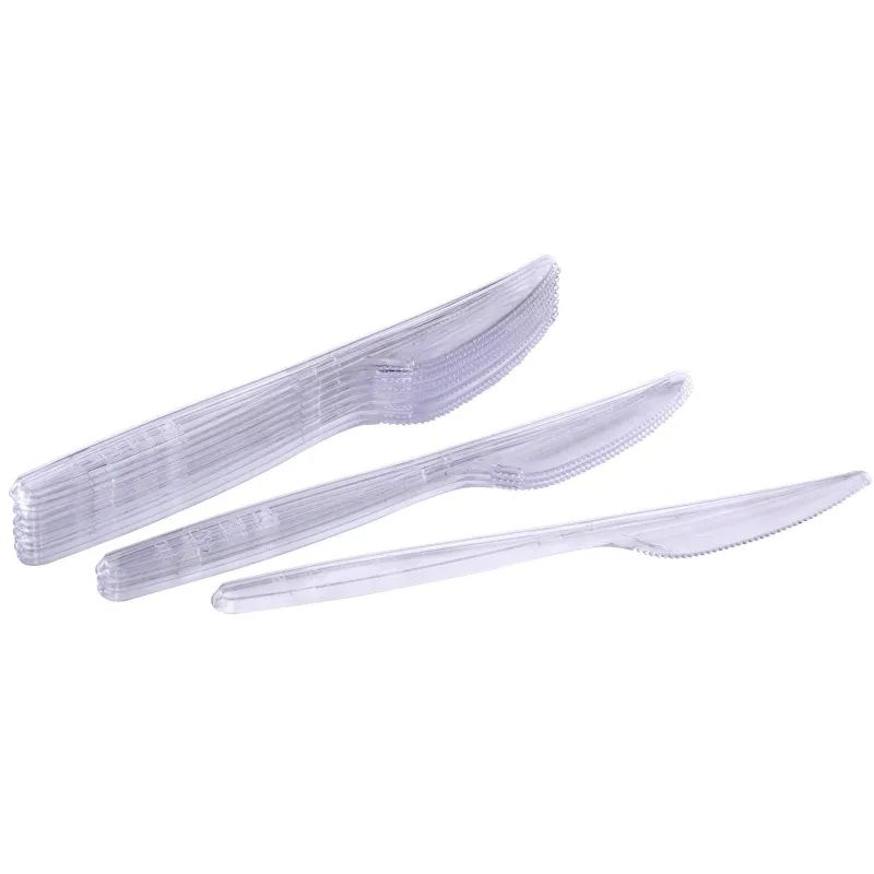 Нож одноразовый 180мм прозрачный, Комус, ПС, 50шт/уп