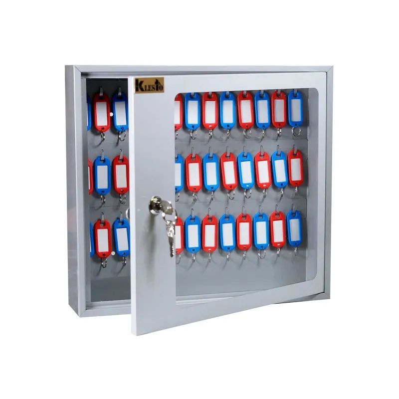 Шкаф для ключей Klesto SKB-39 на 39 ключей, металл/стекло, серый