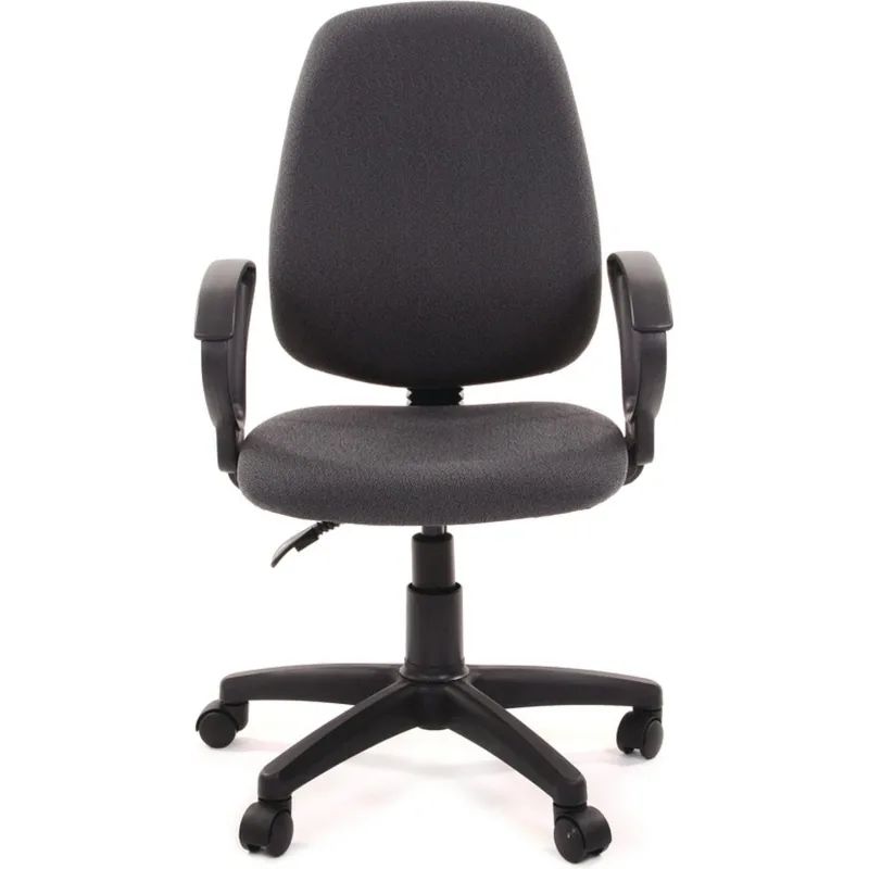 Кресло VT_EChair-318 AL ткань серая, пластик