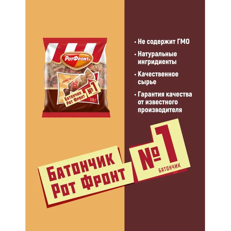 Конфеты шоколадные Батончики шоколадно-сливочный вкус 250г