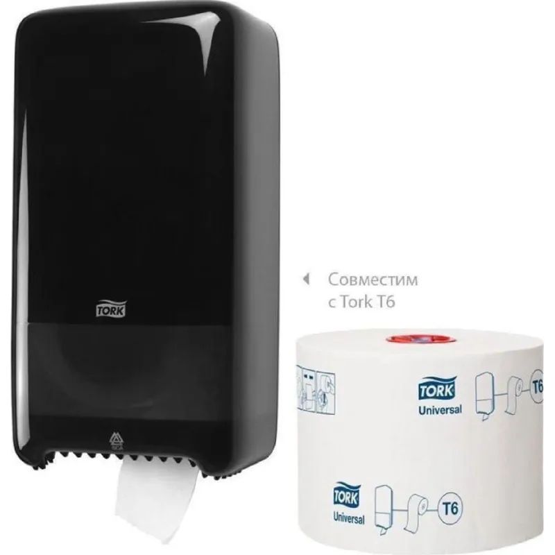 Бумага туалетная д/дисп Торк в миди-рулонах Т6Стандарт1слбел135м27рул127540