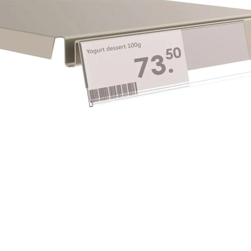 Ценникодержатель полочный самокл. DBR60 дл1000мм, ш60мм, прозр, 10шт/уп