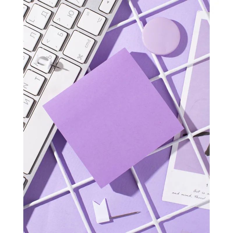 Стикеры Attache Selection с клеев. краем 76х76, неон, фиолет. 100л