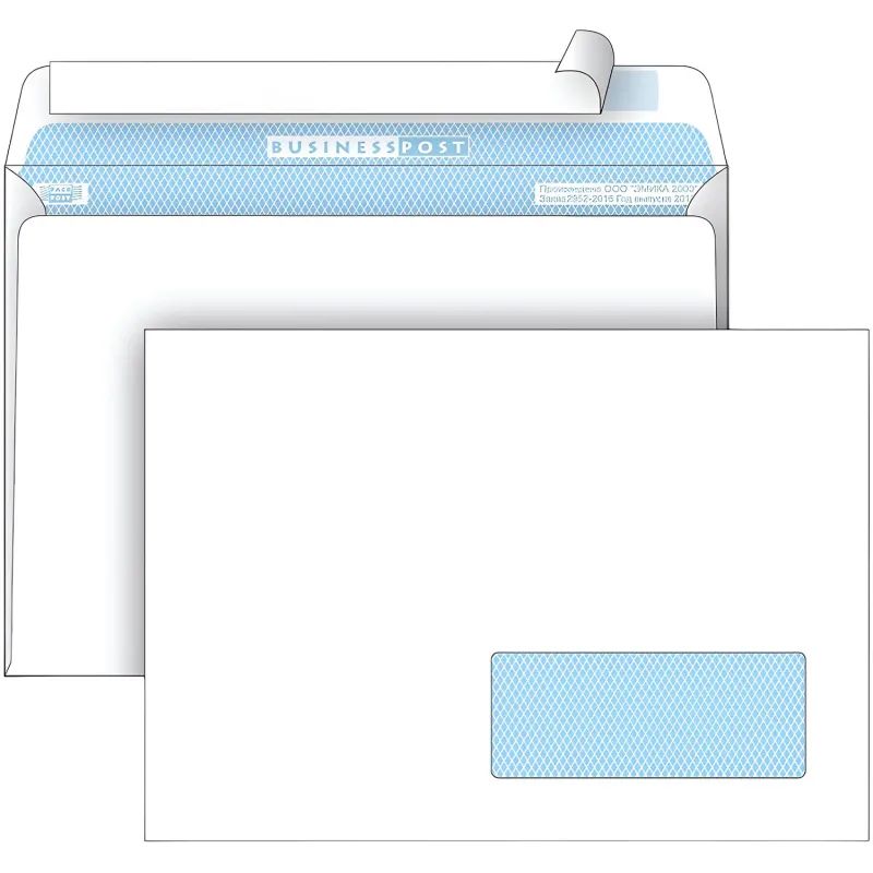 Конверт белый C5 стрип пр.окно BusinessPost 162х229 50шт/уп/2961