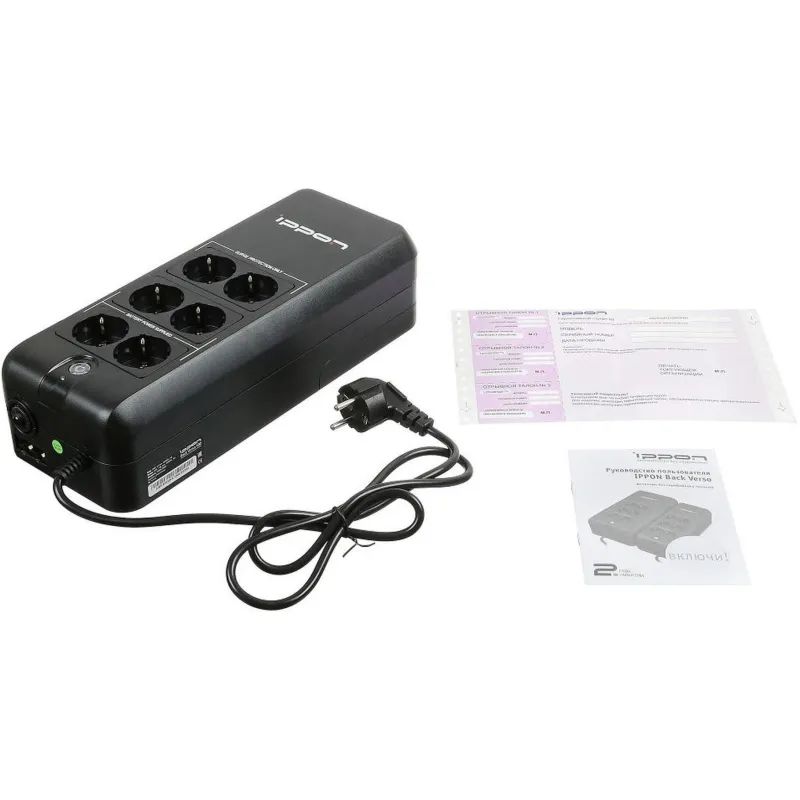 ИБП Ippon Back Verso 800 800ВА 420Вт EURO(4+2) черный