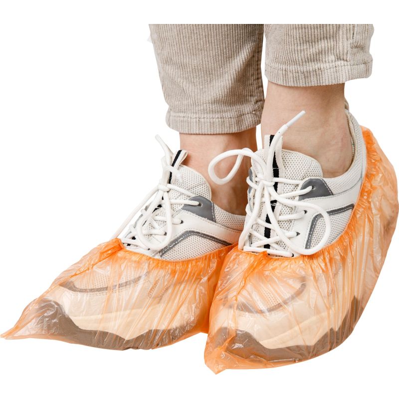 Бахилы н/с, п/э Стандарт 2,8г оранжевый 50 пар/уп