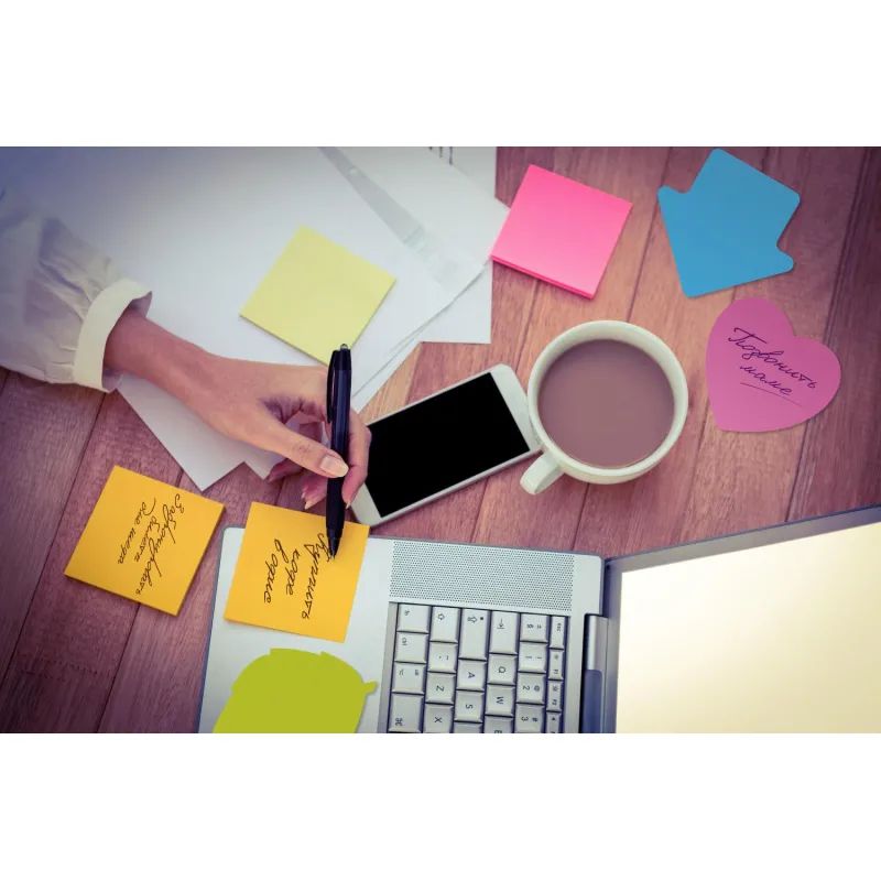 Стикеры Attache Selection с клеев. краем 76х76, неон, фиолет. 100л