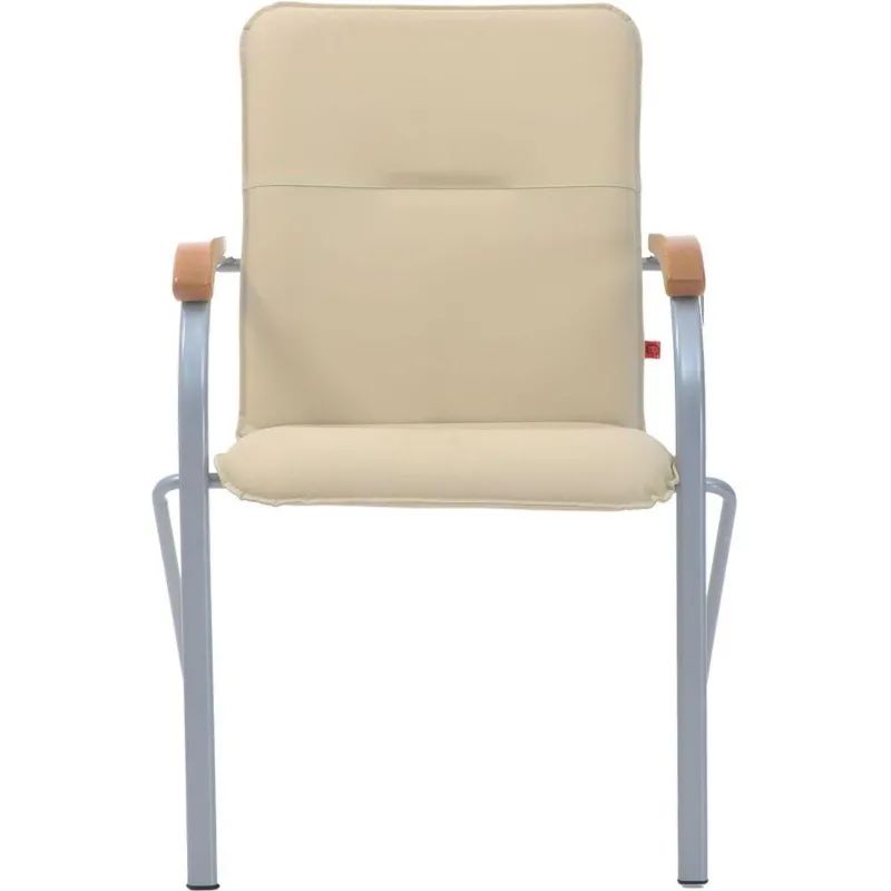 Конференц-кресло FA_SAMBA Silver к/з светло-бежевый DO122/бук