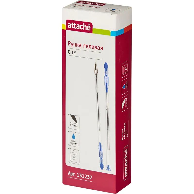 Ручка гелевая неавтомат. Attache Space 0,5мм черный Россия