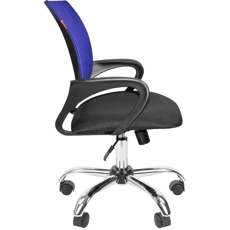 Кресло VT_EChair-304 TC Net ткань черн/сетка синий, хром