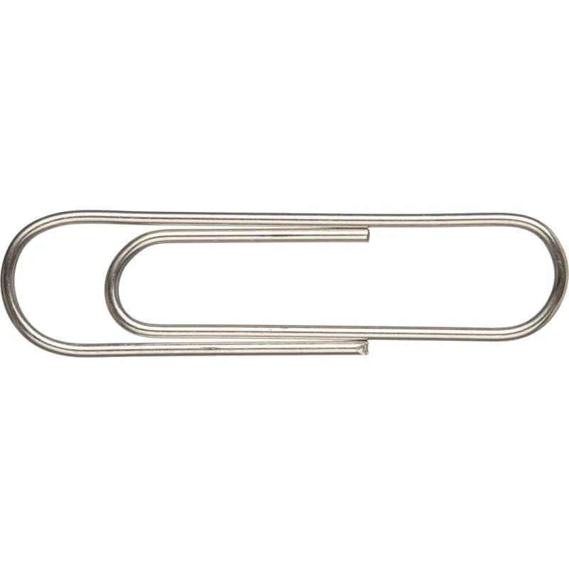 Скрепки КОМУС никелированные, 28 мм, негофрированные, 100 шт/уп