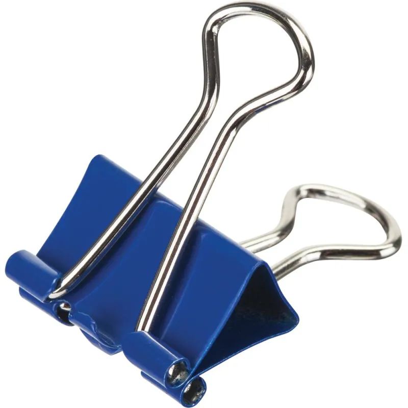 Зажимы для бумаг 19мм 12шт./уп. Комус цветные, картон