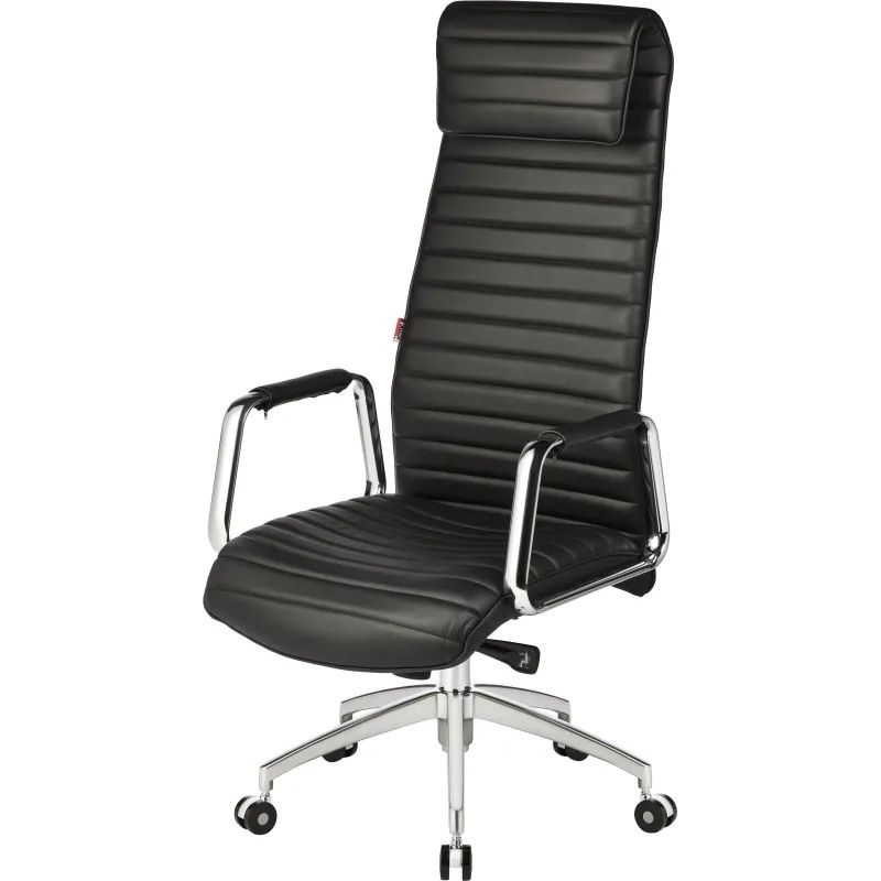 Кресло BN_Fc_Руководителя Echair-528 ML кожа черная, алюминий