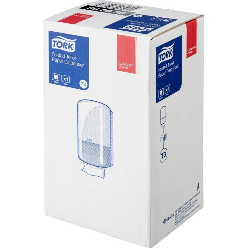 Диспенсер для туалетной бумаги листовой Tork Т3 556008 черный