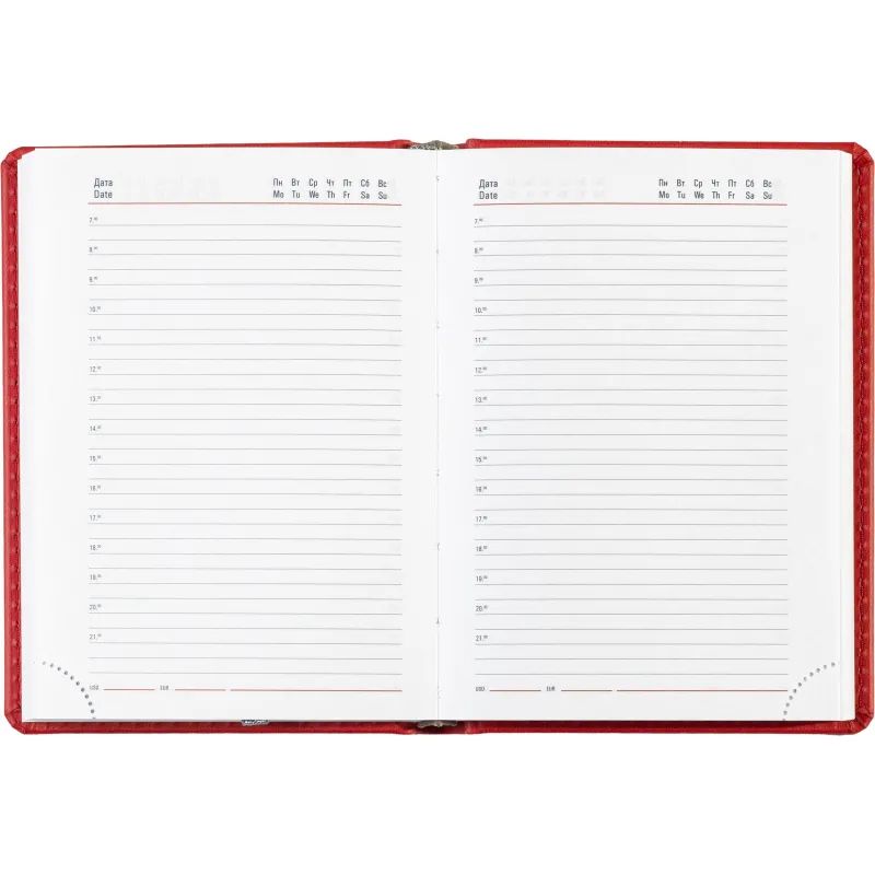 Ежедневник недатированный красный,А6,110х155мм,176л,ATTACHE Сиам
