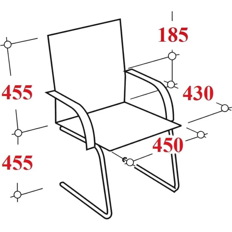 Конференц-кресло FA_SAMBA Silv к/з чёрный DO350/вишня